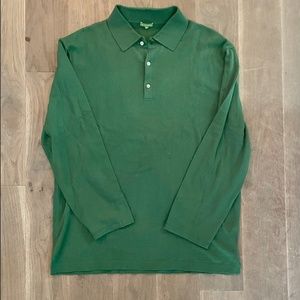 SID MASHBURN LONG-SLEEVED COTTON/CASHMERE RALLY POLO SWEATER